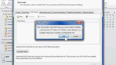 Outlook 2010 View RSS Feeds