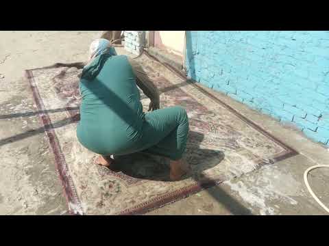 يلا بينا النهارده فيديو جامد جامد جامد في غسيل السجاجيد