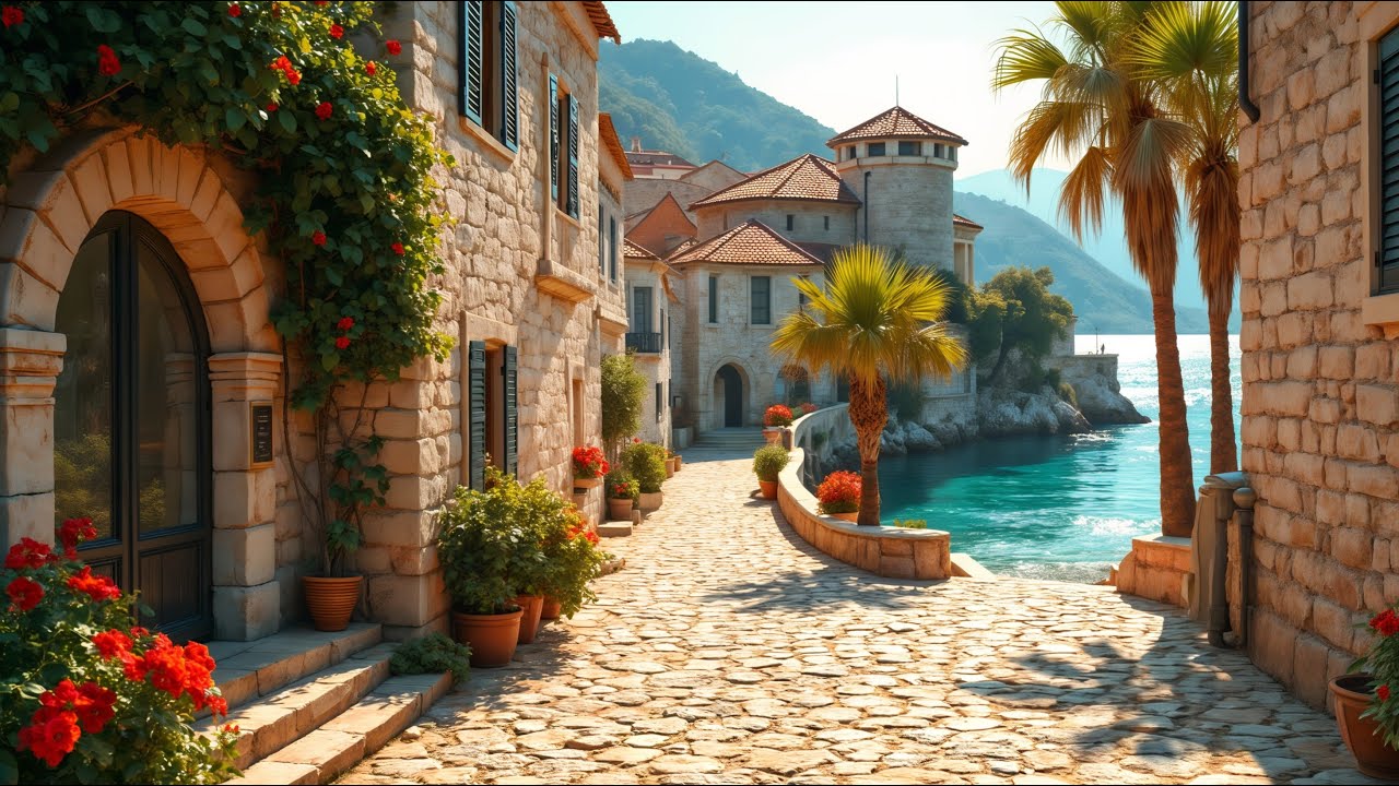 Прогулка по Старому городу Будвы 4K 🌴Жемчужина Адриатики