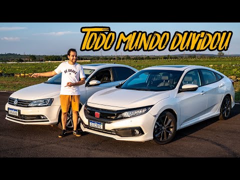 CIVIC 1.5 CVT VS JETTA 2.0 TSI ATÉ 200KM/H!!🚀 CVT É MELHOR QUE DSG