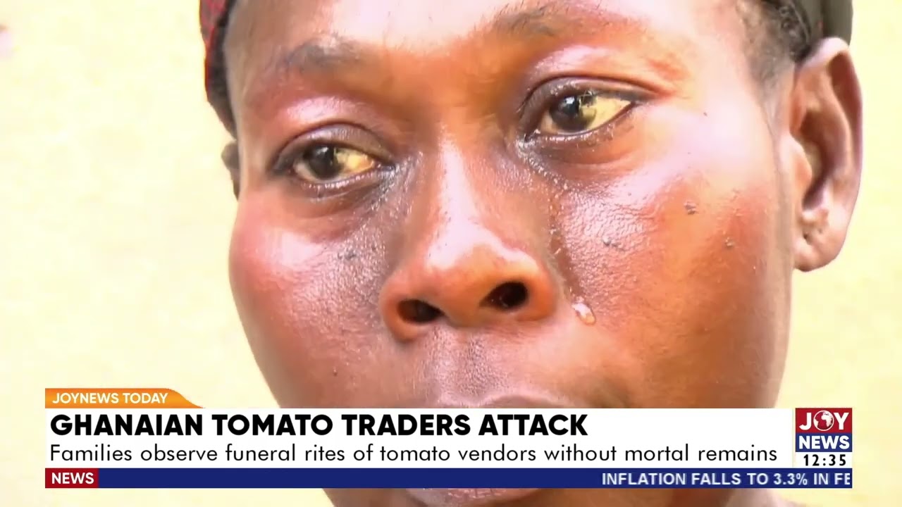 Ghanaian tomato traders attack: Families observe funeral rites of tomato vendors.