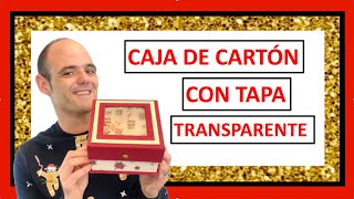 TUTORIAL😍CAJA DE CARTÓN FÁCIL😍 con tapa TRANSPARENTE SHAKER 🎄Manualidades de navidad navideñas