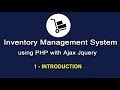 Inventory Management System in PHP using Ajax Jquery