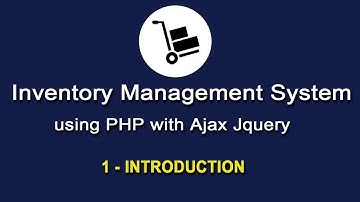 Inventory Management System in PHP using Ajax Jquery