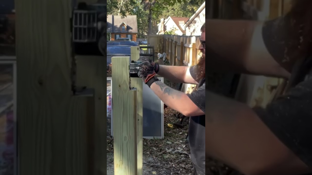 Notching posts and installing a header for the lean to I’m building