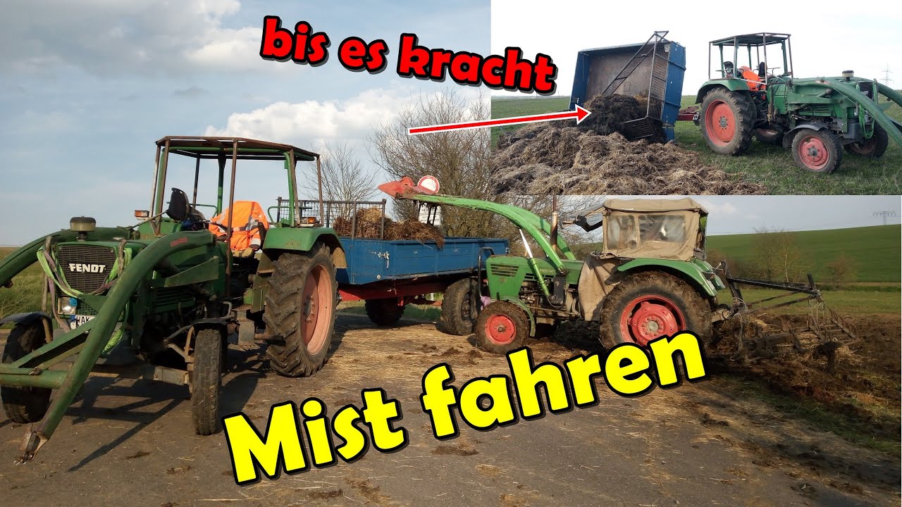 Mist fahren bis es Kracht | Deutz 5006 kämpft mit den Mist | Fendt 106 guckt zu | Grüner Wolf Kanal