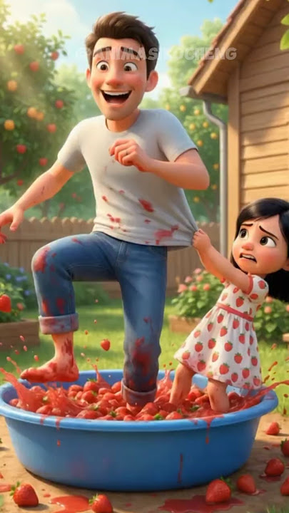 Ayah jangan injak strawberrynya! #shorts #animasi #kartun