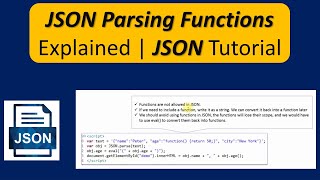 JSON Parsing Functions Explained | JSON Tutorial