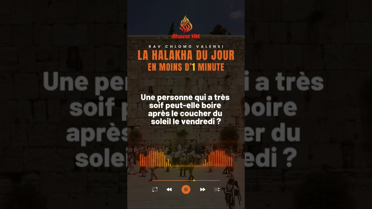 Une personne qui a très soif peut-elle boire après le coucher du soleil le vendredi ?