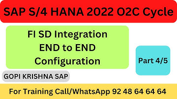 FI SD Integration Part 4 Configuration #sap #saps4hana#sapfico #sapmm#sapsd #sapabap #sapconsultants