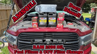 HOW TO RAM 2500 Oil Filter & Fuel Filter Change