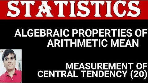 #Algebraic properties of Arithmetic Mean #measurement of Central tendency (22)#statistics#mean
