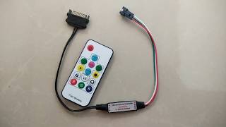 Dc5V Ws2812 Sata Power Supply Interface Computer Led Strip Controller With 14Key Rf Wireless Remote