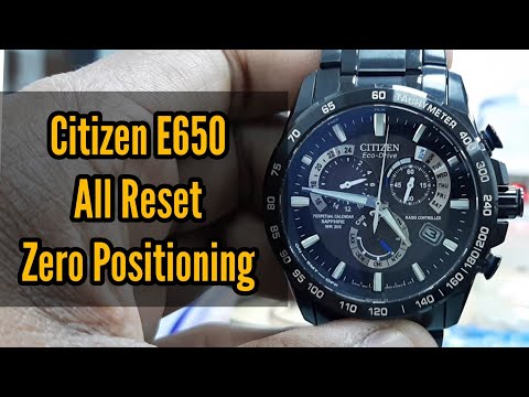 Citizen Eco Drive E650 Radio Controlled All Reset Zero Positioning | Watch Repair Channel