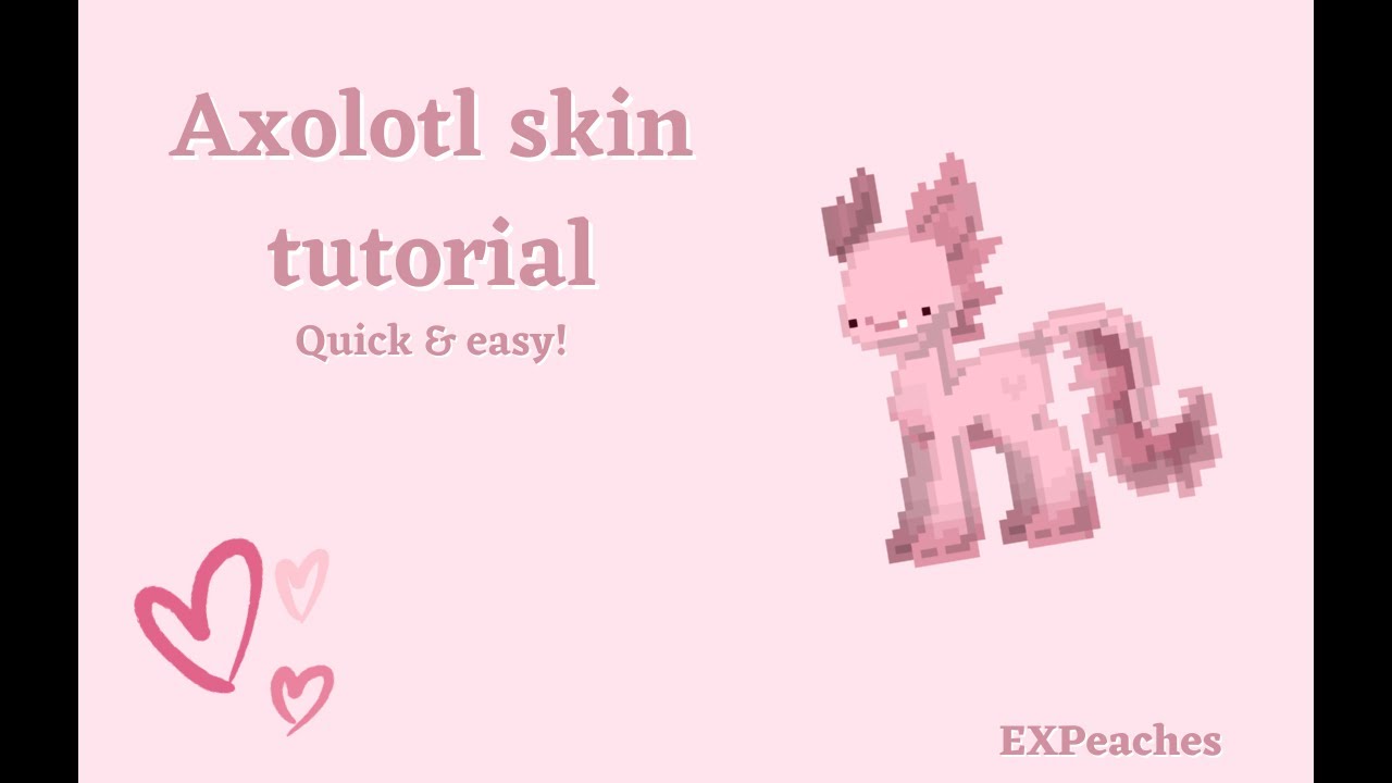 How to make an axolotl skin Pony Town tutorial (simple!) YouTube