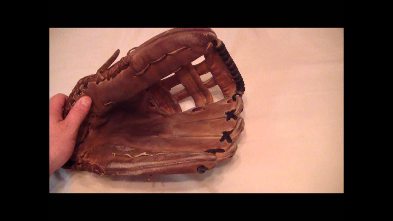 Vintage Rawlings USA Heart of the Hide Baseball Glove Relace Before and After YouTube