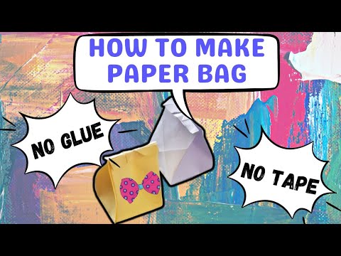 Paper Bag Making without Glue, How to make Paper Bag at Home