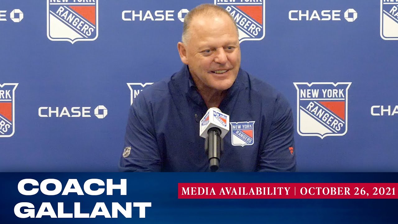 New York Rangers Coach Gallant Media Availability Oct. 26, 2021