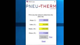 Ohm's Law Calculator screenshot 1