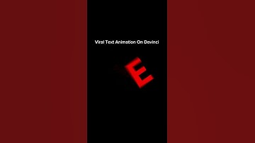 Viral Text Animation On Davinci Resolve | #textanimation