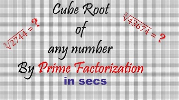 Cube root by prime factorization method by maths easy tutorial