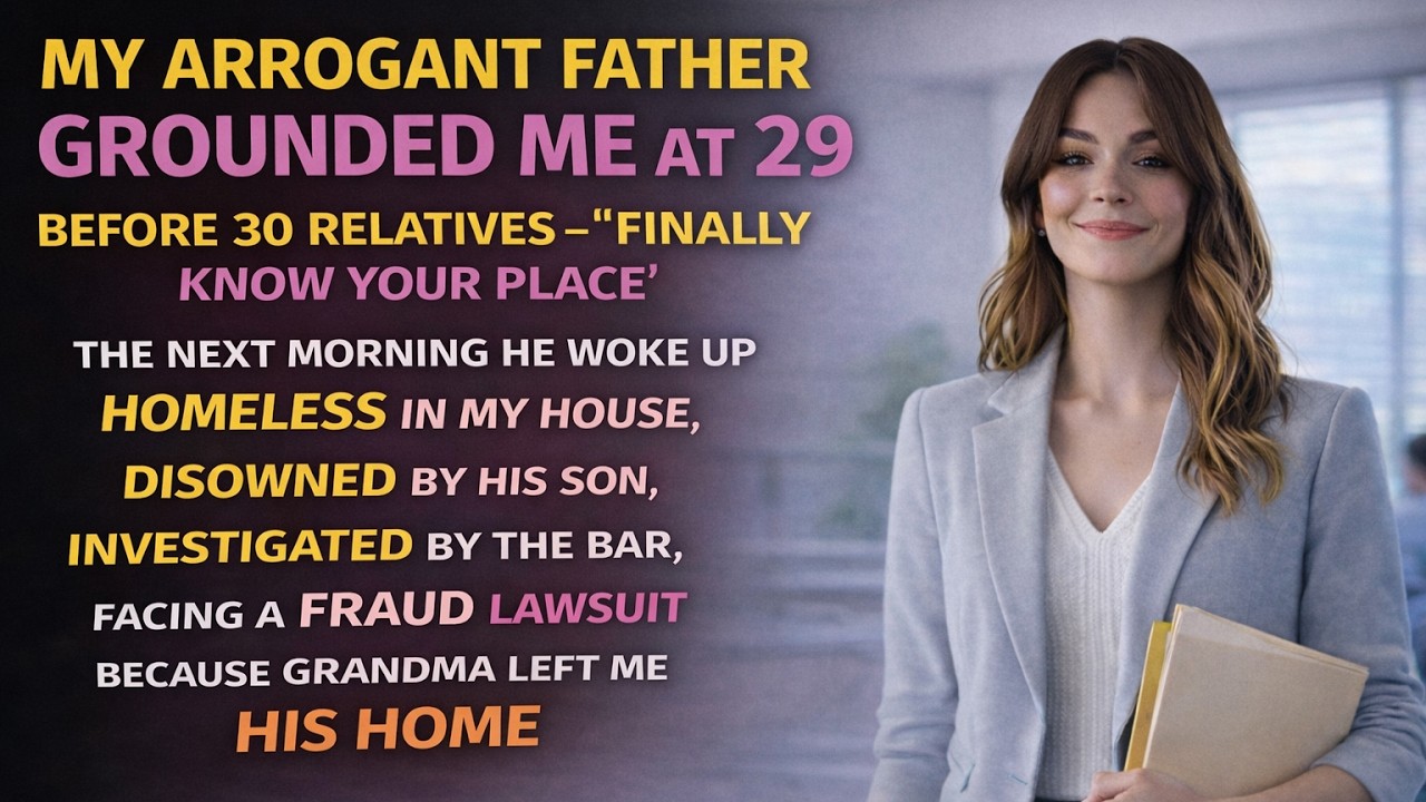 My Arrogant Father Grounded Me at 29 Before 30 Relatives and Said Finally Know Your Place...