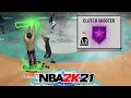 is CLUTCH SHOOTER a RARE OVERPOWERED BADGE!? | NBA 2K21 (MYPARK, MYCAREER GAMEPLAY)