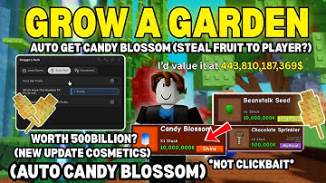 🔥NO KEY Grow A Garden Script 🌕 | Auto Buy Candy Blossom + Find Old Server + BLOOD MOOM Mode !