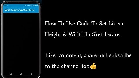 How to use code to set linear Height and Width In Sketchware