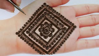 stylish and new Mehndi design for front hand cute Mehndi design //easy and cute Mehndi 2021