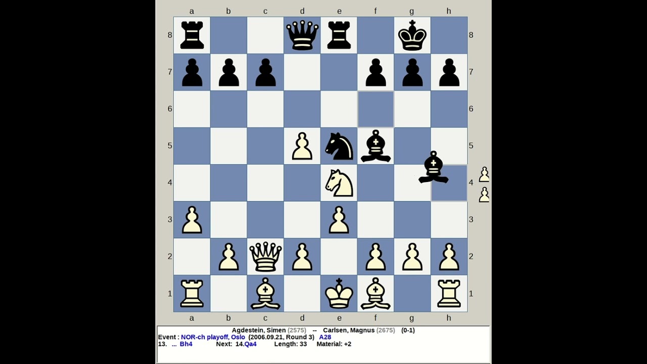 Agdestein, Simen vs Carlsen, Magnus | Norway Chess Playoff 2006, Oslo