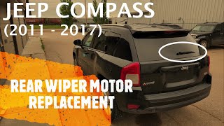 Jeep Compass  REAR WIPER MOTOR REPLACEMENT / REMOVAL (2011  2017)