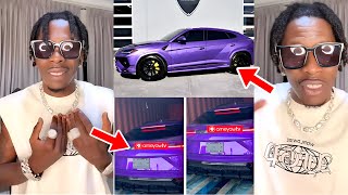 Download Lagu Eiii😳 Shatta Wale Shocks Ghana As Brand New Purple Lamborghini Lands in Accra! MP3 Download Lagu Eiii😳 Shatta Wale Shocks Ghana As Brand New Purple Lamborghini Lands in Accra! MP3