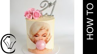 Marilyn Monroe Bubble Gum Birthday Cake by Cupcake Savvy's Kitchen