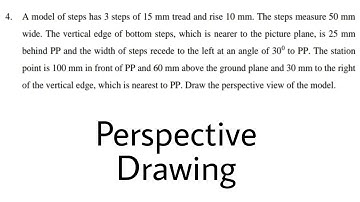 Perspective Drawing of 3 steps | Engineering Drawing II | TU, PU, PoU, CTEVT | Prahant YT |