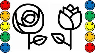 How To Draw Flowers For Kids Flowers Drawing For Kids & Toddlers Flowers Coloring