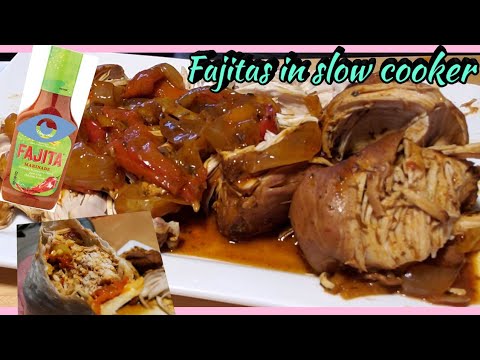 Chicken Fajita with Marinade Sauce in SLOW COOKER - YouTube