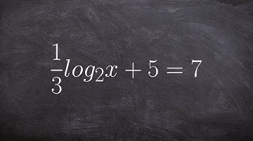 Math tutorial for solving logarithmic equation using inverse operations