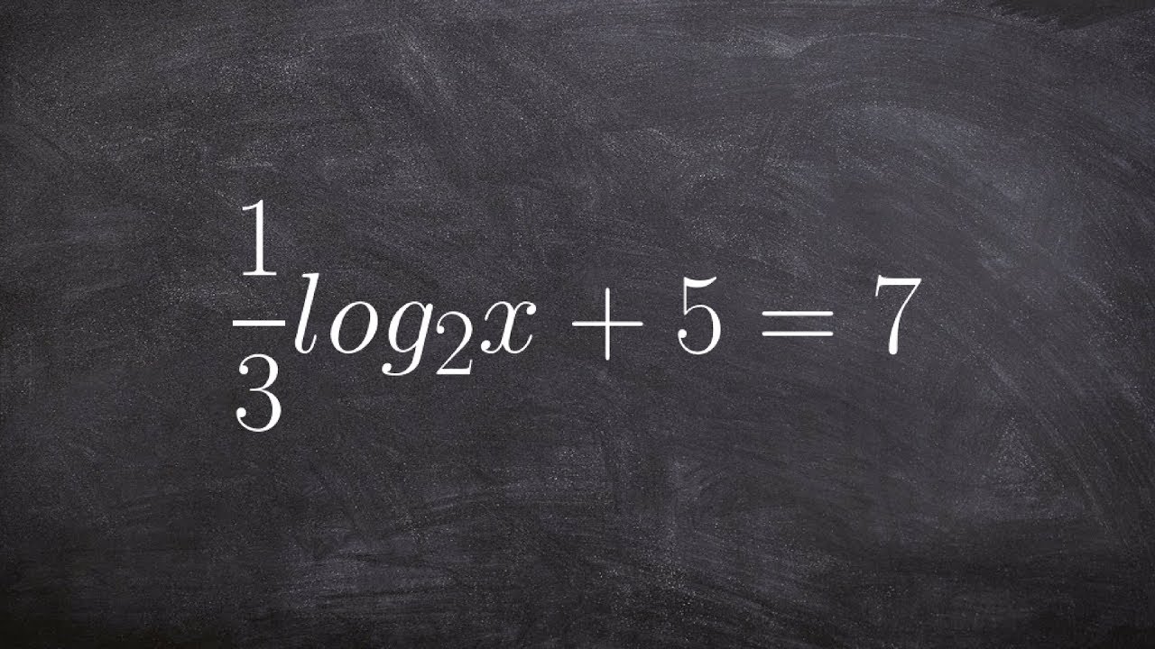 Math tutorial for solving logarithmic equation using inverse operations ...