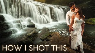 HOW I SHOT THIS | Wedding photoshoot by a WATERFALL