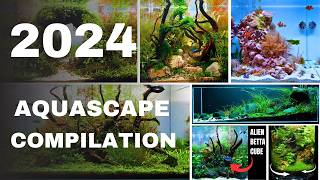MY TOP 10 BEST AQUASCAPES FROM 2024! Epic Build Video Compilation