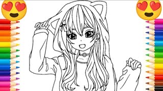 Cute Girl Coloring Pages Relaxing Coloring