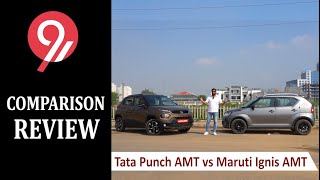Tata Punch AMT vs Maruti Ignis AMT Comparison Review | Each & Every Difference Explained | 91Wheels