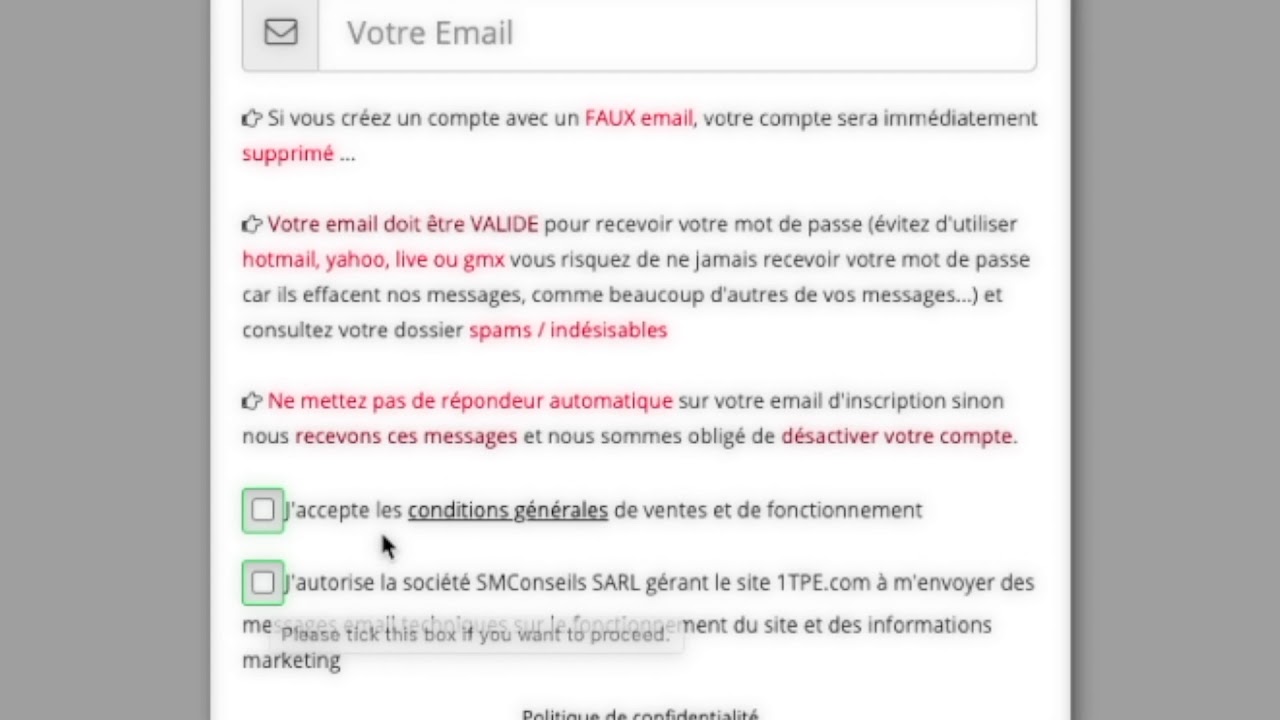 Inscription à 1TPE