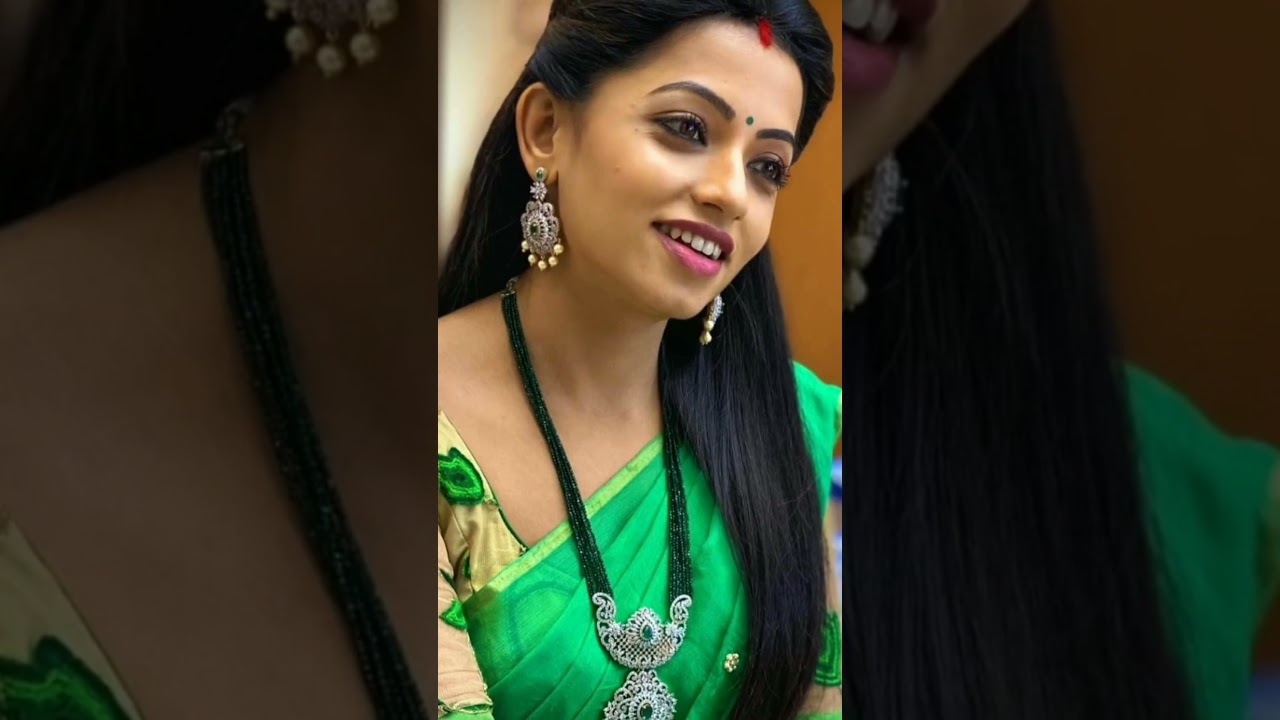 Naa Peru Meenakshi, Amekatha serial actress Navya Swamy beautiful pics 💚💖💛💗❤️💖🧡💗♥️💖💜💗