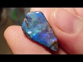 Carving A Thin Seam of Boulder Opal