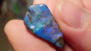 Carving A Thin Seam of Boulder Opal