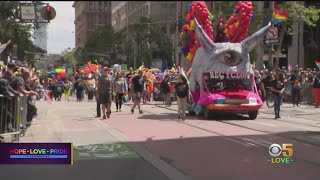 San Francisco Pride Parade underway on Market Street San Francisco Sf Pride Parade 2025 Market Street Walking