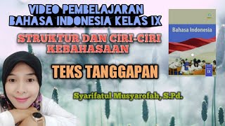 Materi Struktur dan Ciri Kebahasaan Teks Tanggapan