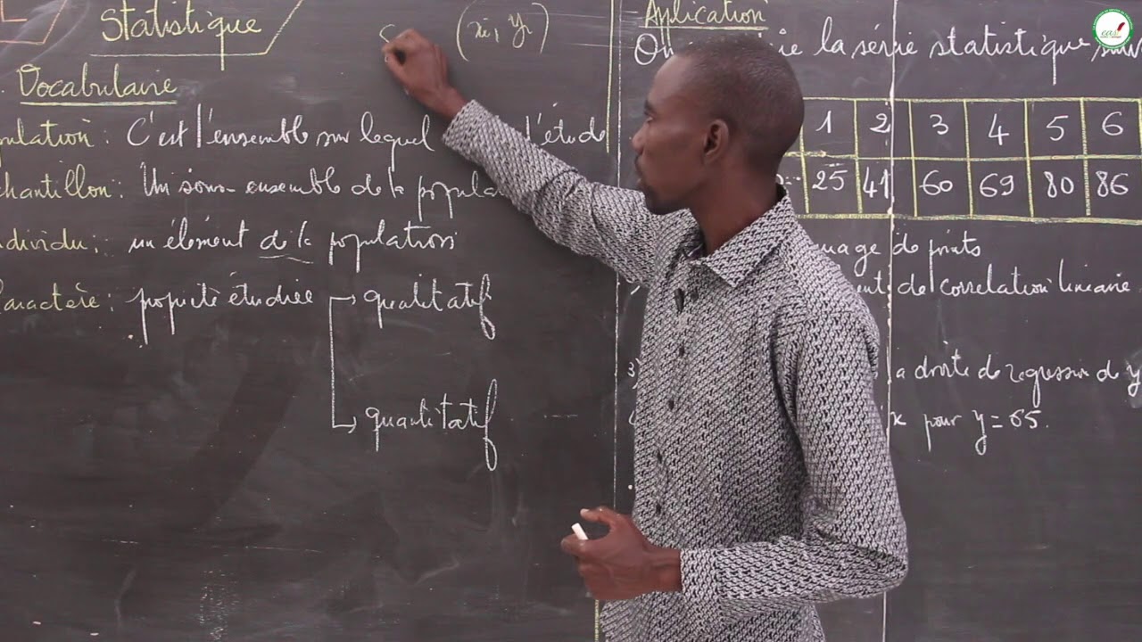 Cours - Première L - Mathématiques : La statistique / M. Boye